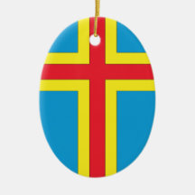 Aland Inselbewohner-Flagge Weihnachtsornament
