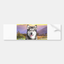 Alaskischer Malamute Auto Sticker