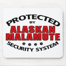 Alaskischer Malamute-Sicherheit Mousepad