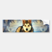 Alaskischer Malamute-Welpen-Autoaufkleber