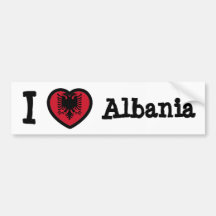 Albanien-Flagge Auto Sticker