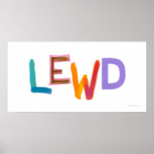 Alberne risque grobe freche Wortkunst des Lewd Spa Plakatdruck