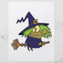 alberne witchy Hexekröte auf Broomstick Personalisierte Flyer