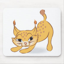 alberner Babyluchs-Cartoon Mauspad
