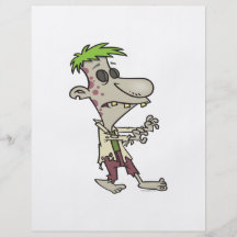alberner goofy Zombie-Cartooncharakter Individuelle Flyer