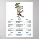 alberner goofy Zombie-Cartooncharakter Plakat