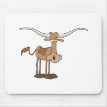 alberner Longhornkuh-Cartooncharakter Mousepad