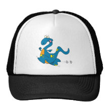 alberner niedlicher laufender blauer Dino-Dinosaur Retro Cap