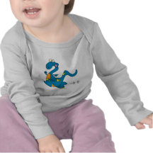 alberner niedlicher laufender blauer Dino-Dinosaur Shirts