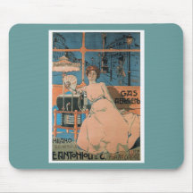 Aleardo Landhaus - Gas Aerogeno - Plakat 1902 Mousepad