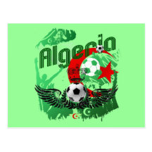 Algerien-Schmutzkunst Fußballfane Algerie Geschenk Postkarte