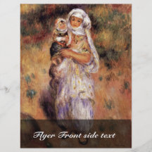 Algerische Frau mit Kind durch Pierre-Auguste Flyerbedruckung