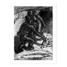 Alice B. Woodward: Homo mousteriensis Kunstpostkar