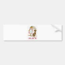 Alice folgt der Maus Autoaufkleber