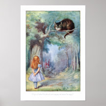 Alice im Wunderland-Cheshire-Katzen-Druck-Plakat