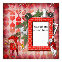 Alice im Wunderland-Foto-Einladungs-Karten