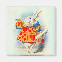 Alice im Wunderland-Magnet-Kaninchen-Herzen rot