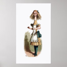 Alice im Wunderland-neugierigerer Plakat-Druck