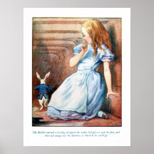Alice im Wunderland-weißes Kaninchen-Loch-Druck-Pl