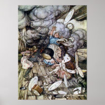 Alice in der Küche Plakatdruck