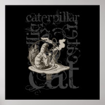Alice In Wonderland Caterpillar Grunge (Single) Print