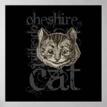 Alice In Wonderland Cheshire Cat Grunge (Single) Print
