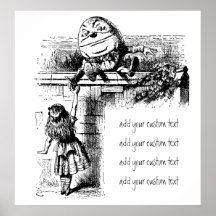 Alice in Wondlerand, Humpty Dumpty mit Alice Plakate