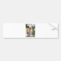 Alice trifft Humpty Dumpty im Märchenland Autosticker