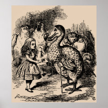 Alice- und Dodo-Vögel Poster