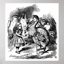 Alices Abenteuer in der Märchenland-Illustration Plakat