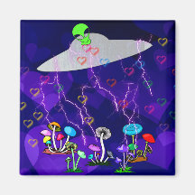 Alien-Besucher Magnete
