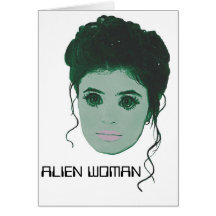 Alien-Frauen-Gruß-Karte