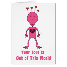 Alien gemacht zur Liebe-Karte