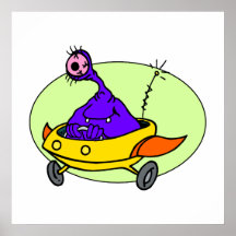 Alien im Raumschiff Posterdrucke