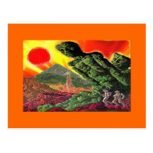 Alien-Landschaft Postkarte