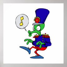 Alien-marschierendes Band Plakatdruck