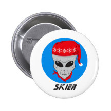 AlienSkier Anstecknadel