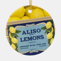 Aliso Zitronen in einer Kiste Ornamente