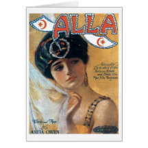 Alla Vintage Songbook-Abdeckung Grußkarte