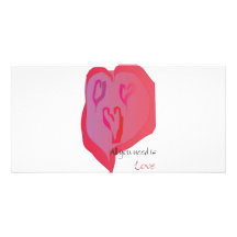 Alle, die Sie benötigen, ist Liebe Personalisierte Photo Karte