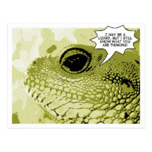 Alle wissende Eidechse - Comic-Buch-Reihen-Nr. 1 Postkarte