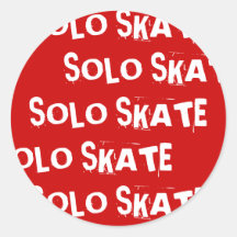 ALLEIN SKATE, ALLEIN SKATE, ALLEIN SKATE, ALLEIN S RUNDER STICKER