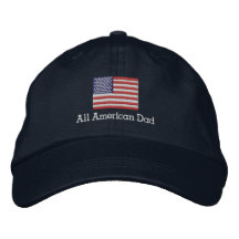 Aller amerikanische Vati-Flaggen-Hut Bestickte Baseballmütze