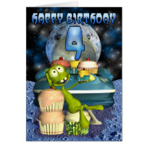 Alles Gute zum Geburtstag, aus dieser Welt heraus, Karte
