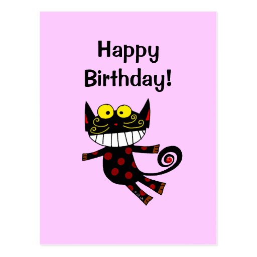 Alles Gute zum Geburtstag! (Katze) Postkarte | Zazzle