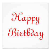 Alles Gute zum Geburtstag. Rot und Weiß. Gewohnhei Einladungen