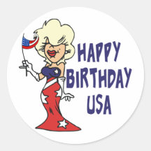 Alles Gute zum Geburtstag USA Aufkleber