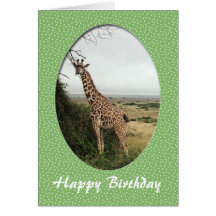 Alles Gute zum Geburtstagkarte der Giraffe