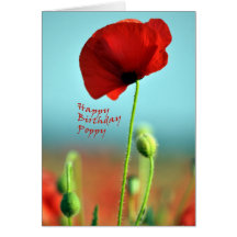 Alles- Gute zum Geburtstagmohnblumen-Gruß-Karte