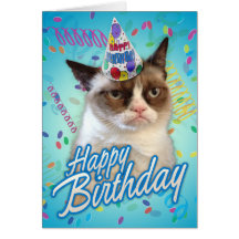 Alles- Gute zum Geburtstagmürrische Katze Karten
